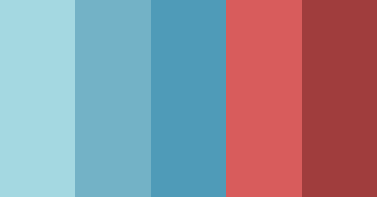 Download shades of blue and red color palette PNG image (landscape)