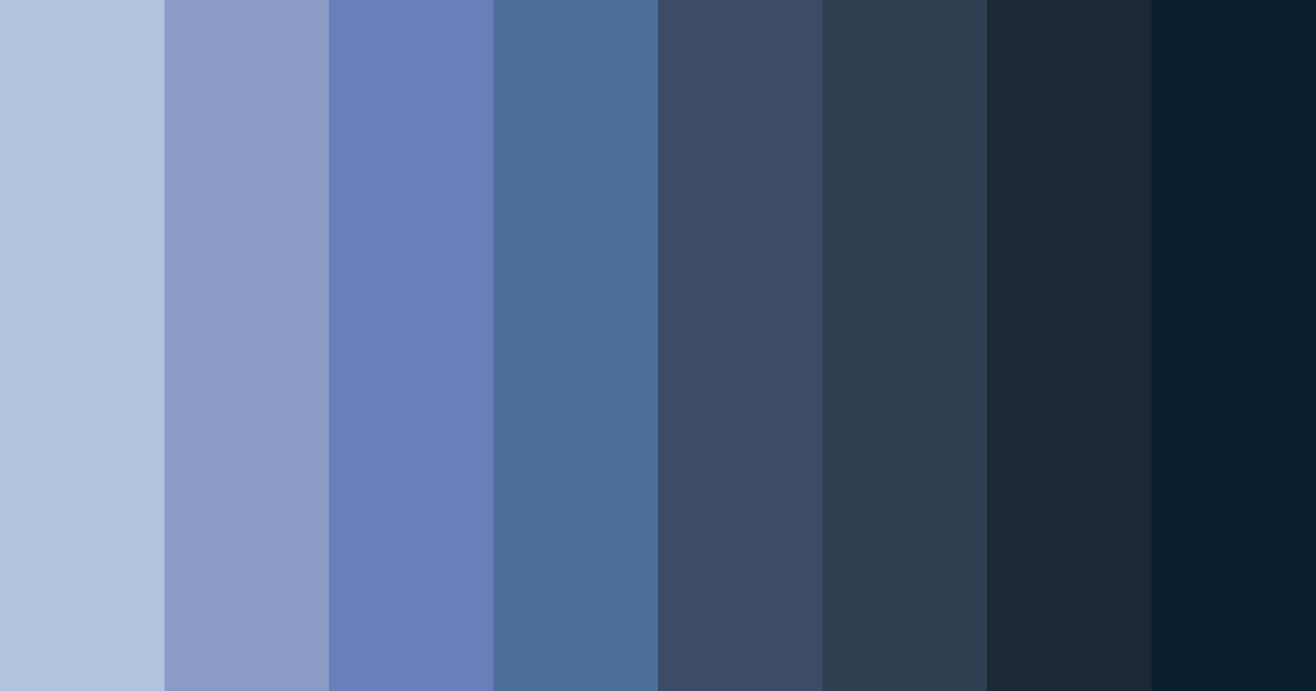Download shades of blue and gray color palette PNG image (landscape)