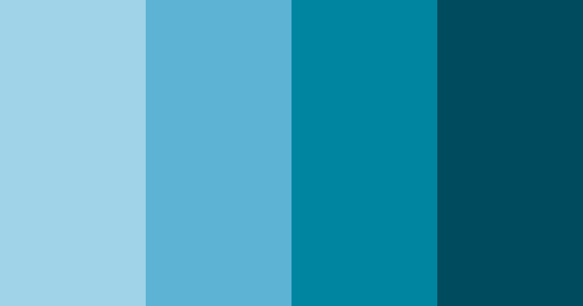 Download shades of blue ocean color palette PNG image (landscape)