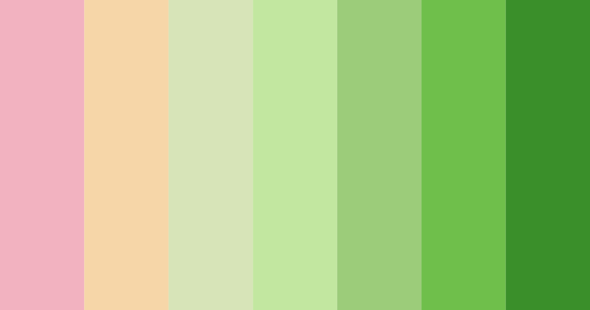 Download shades of green pink color palette PNG image (landscape)