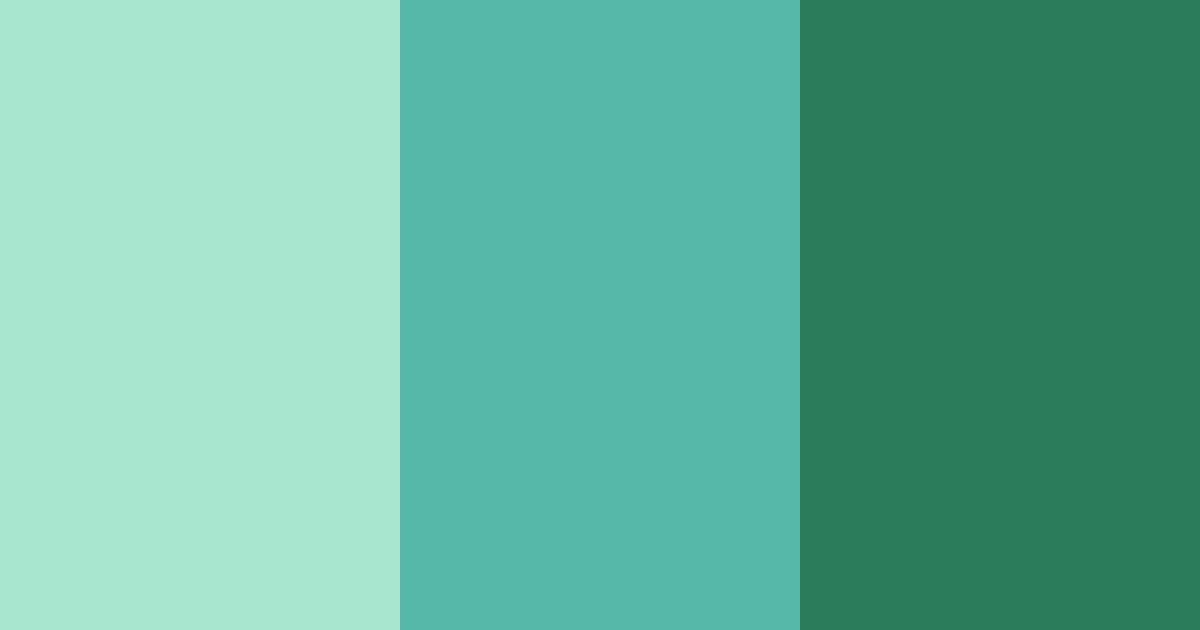 Download emerald harmony color palette PNG image (landscape)