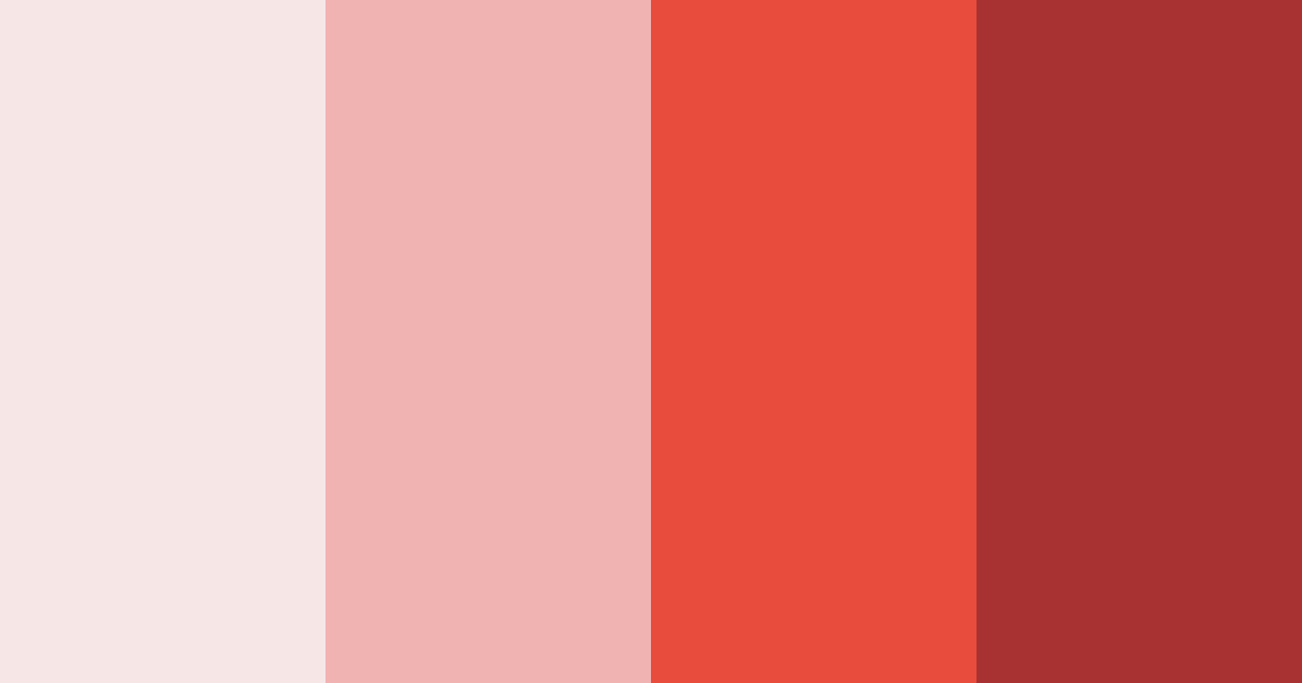 Download red flowers color palette PNG image (landscape)