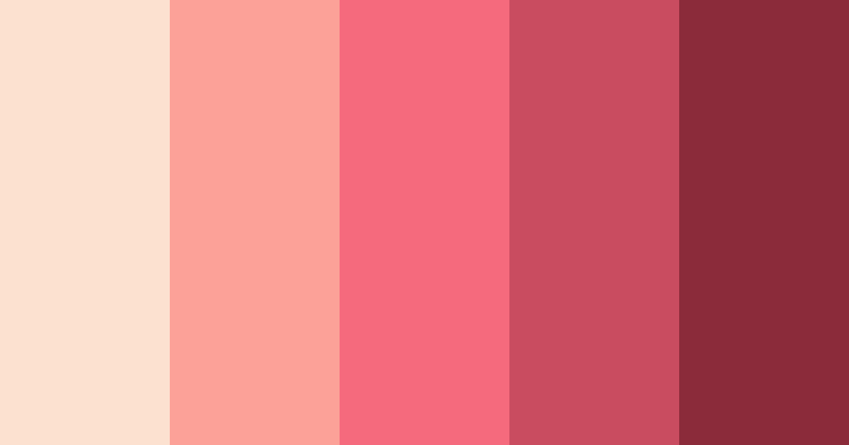 Download blushing blooms color palette PNG image (landscape)