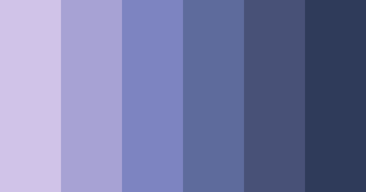 Download shades of blue purple color palette PNG image (landscape)