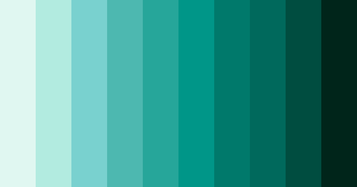 Download teal garden color palette PNG image (landscape)
