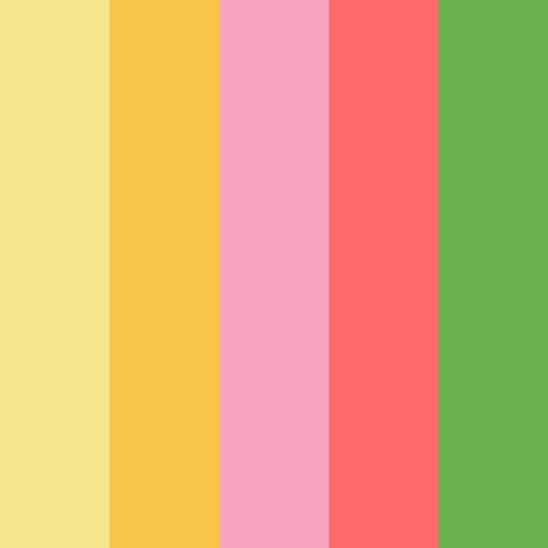 Download sunny blossom harmony color palette PNG image (square)