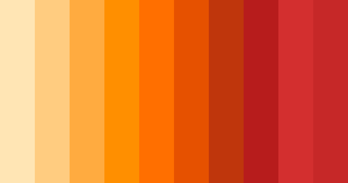 Download red sunset color palette PNG image (landscape)