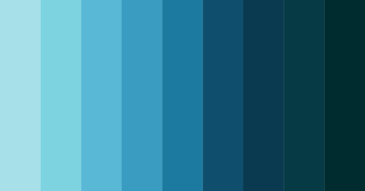 Download blue water color palette PNG image (landscape)