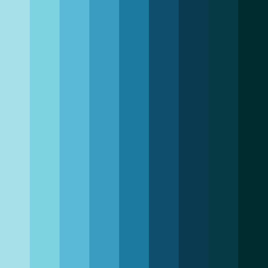 Download blue water color palette PNG image (square)