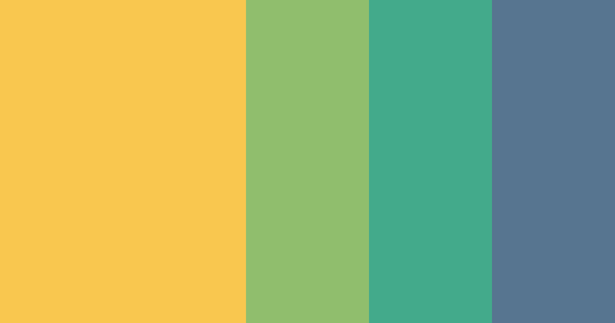Download colorful green color palette PNG image (landscape)