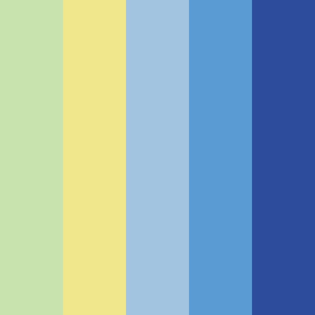 Download shades of green and blue color palette PNG image (square)