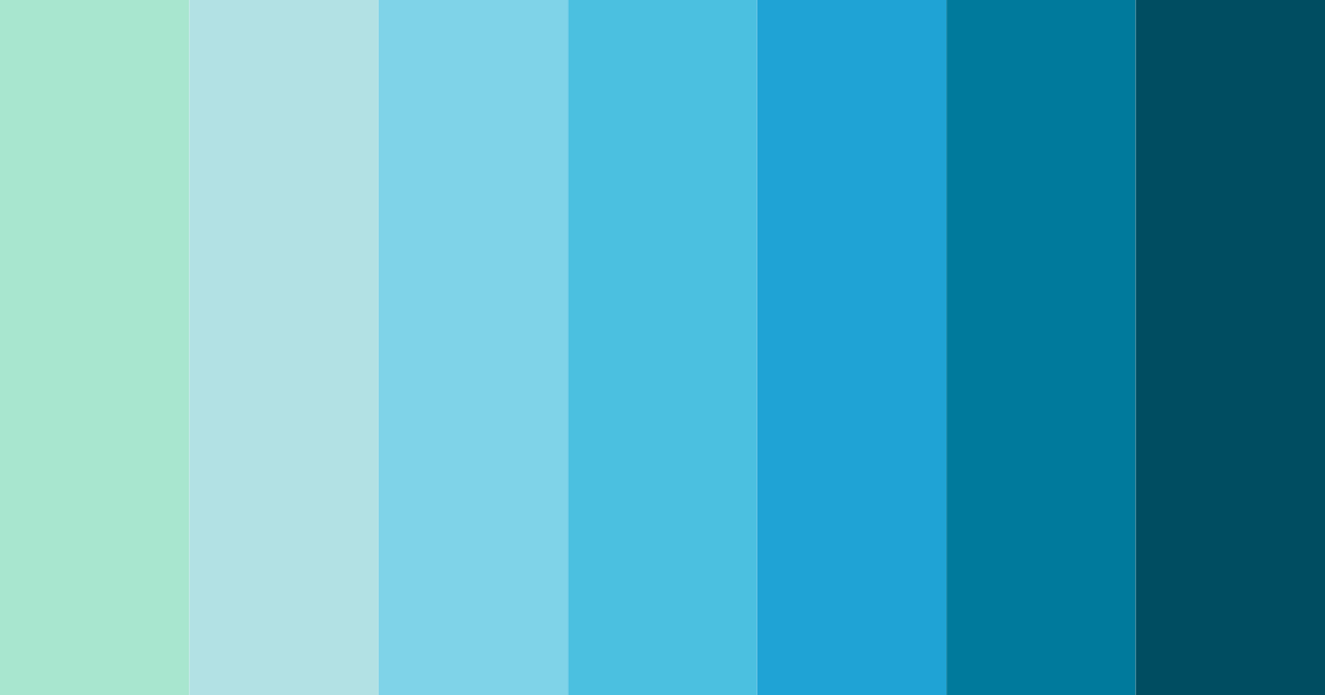 Download aqua oasis color palette PNG image (landscape)