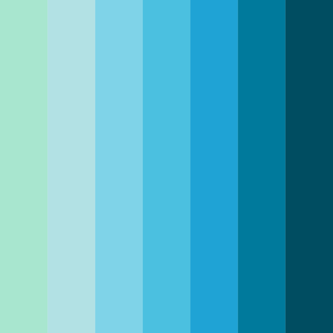 Download aqua oasis color palette PNG image (square)