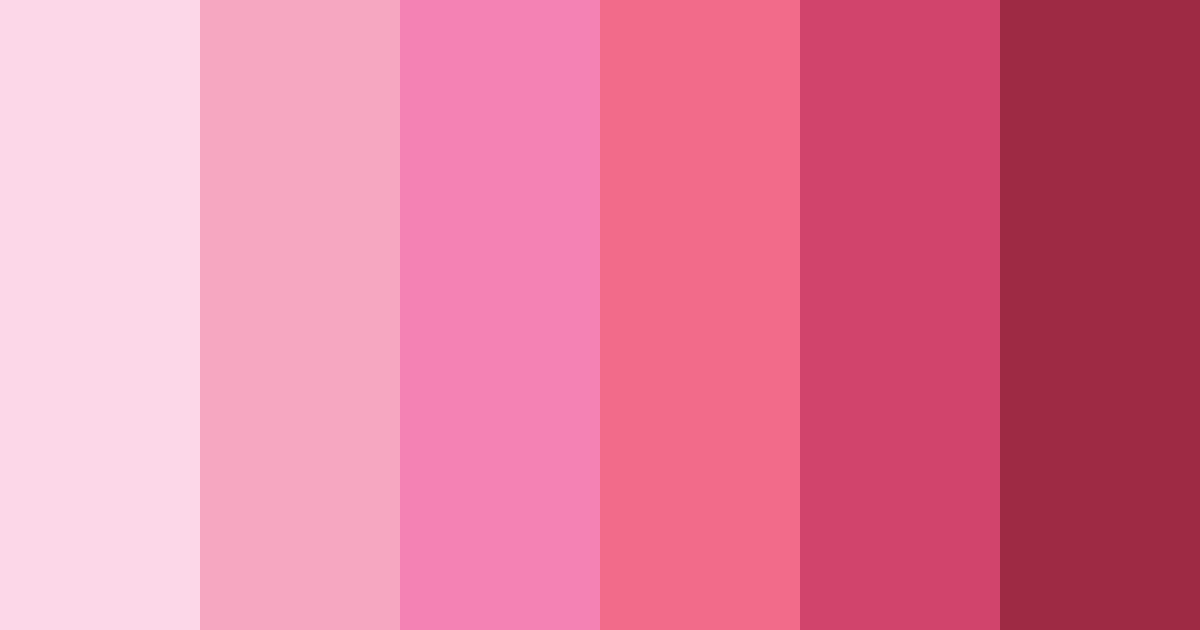 Download pink kawaii color palette PNG image (landscape)