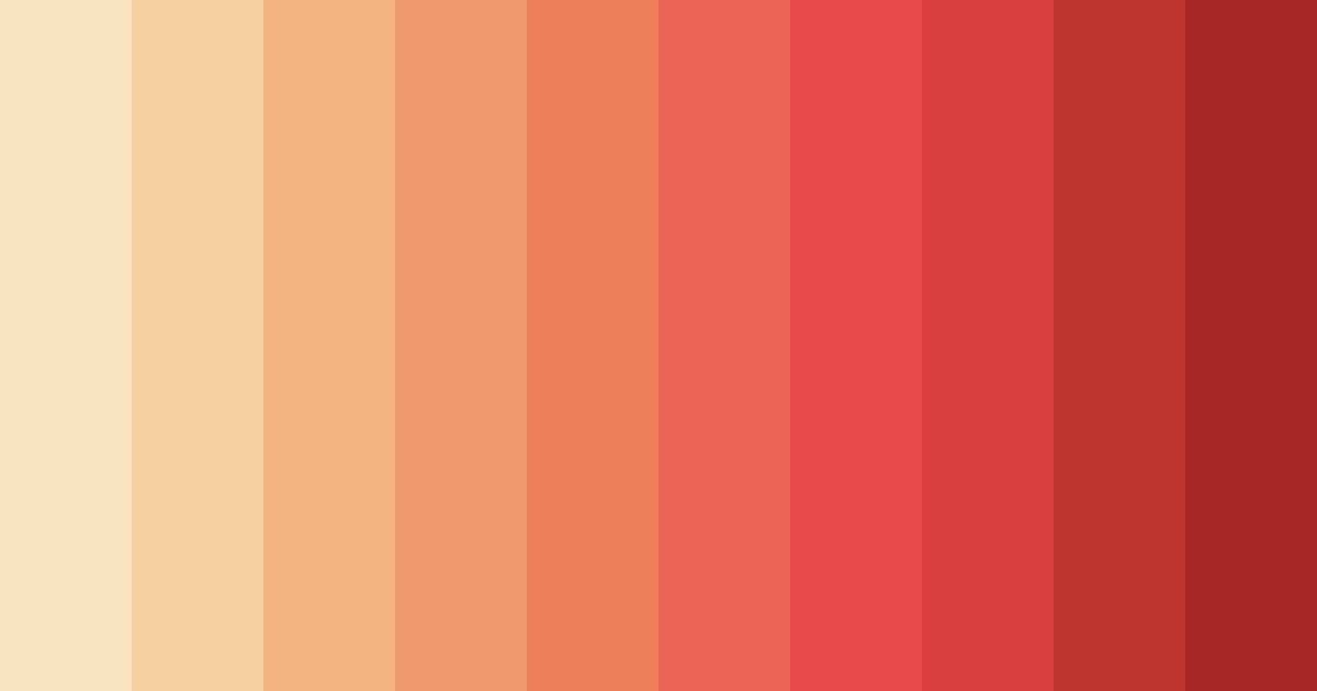 Download peachy coral color palette PNG image (landscape)