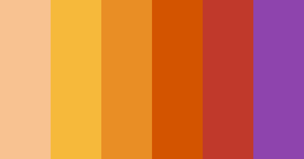 Download autumn orange color palette PNG image (landscape)