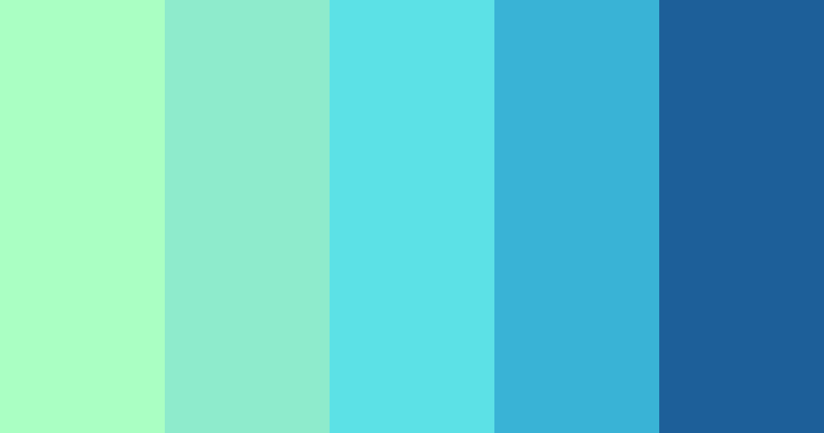 Download bright cyan color palette PNG image (landscape)