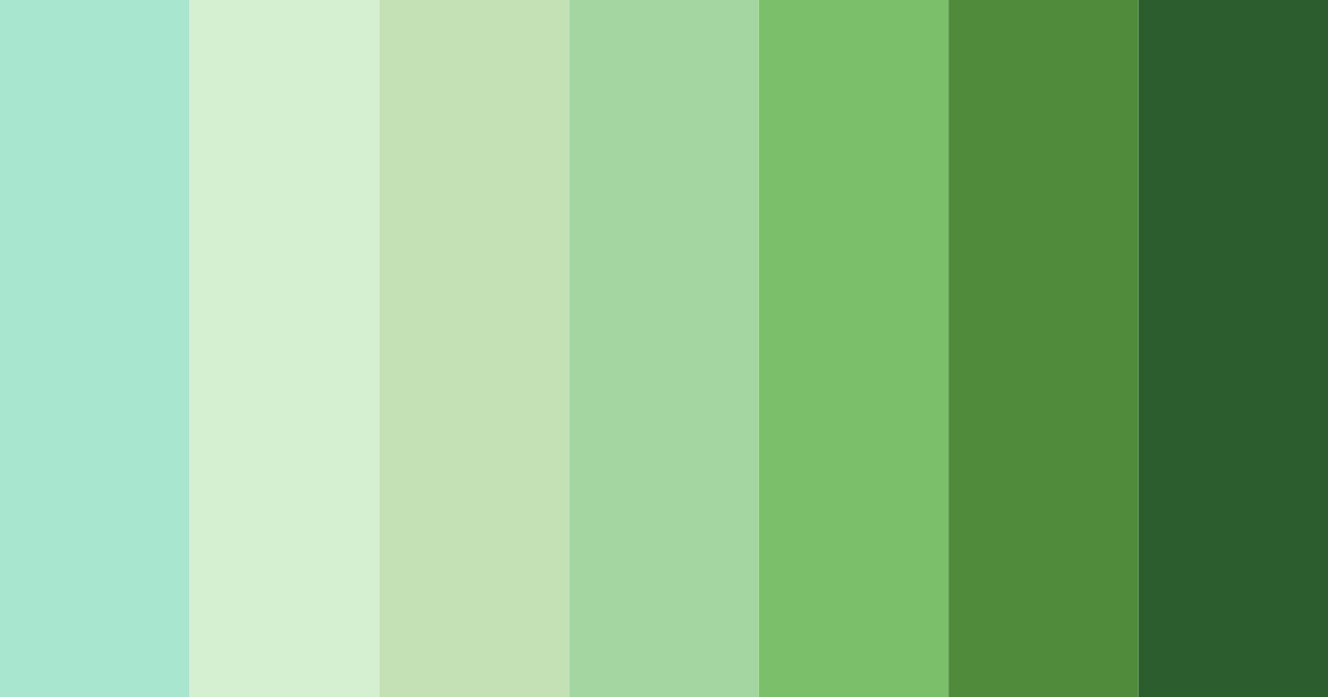 Download shades of green forest color palette PNG image (landscape)