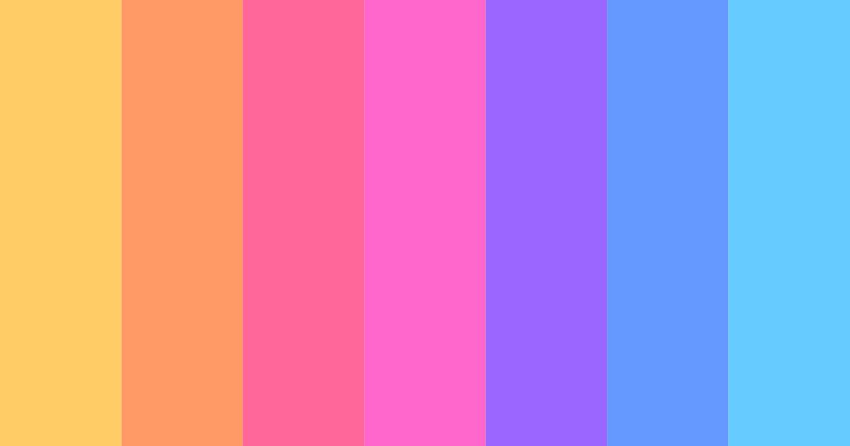 Download colorful rainbow color palette PNG image (landscape)