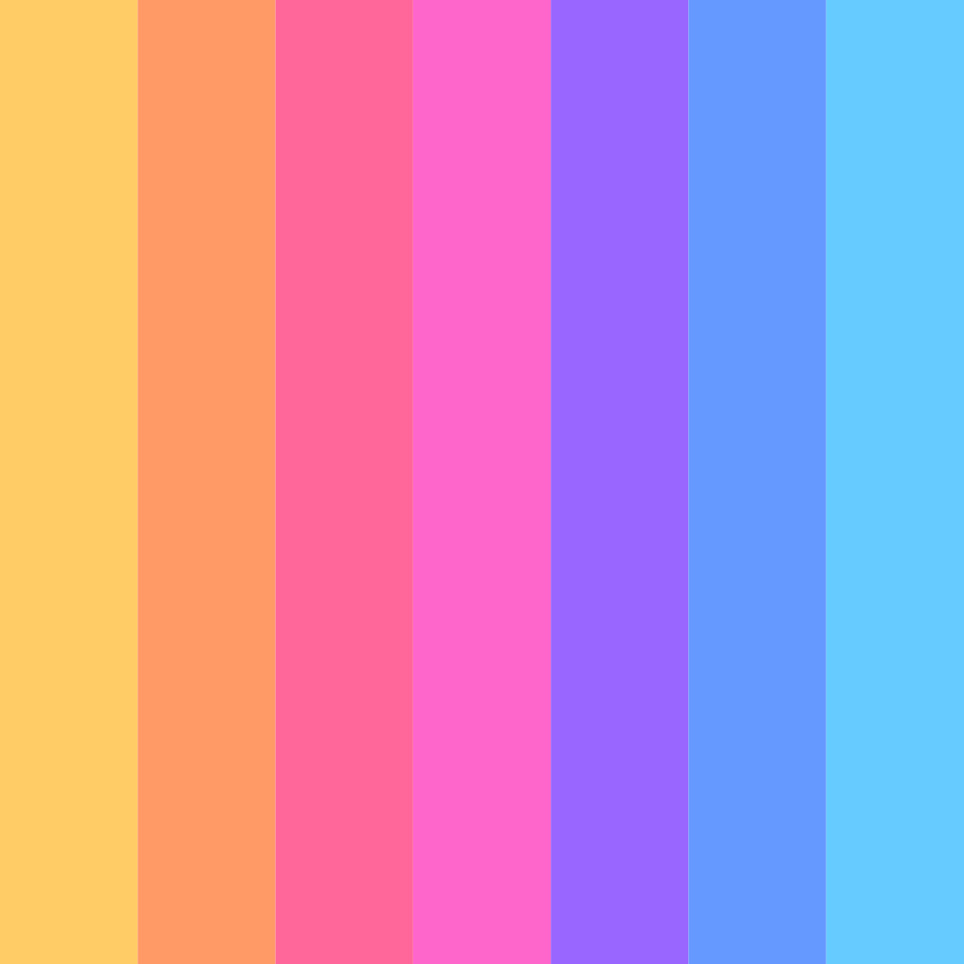 Download colorful rainbow color palette PNG image (square)