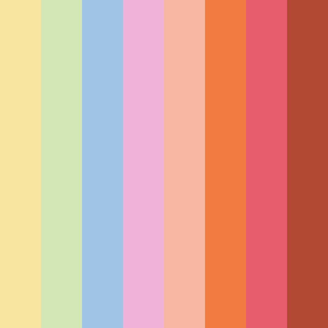Download pastel garden whimsy color palette PNG image (square)