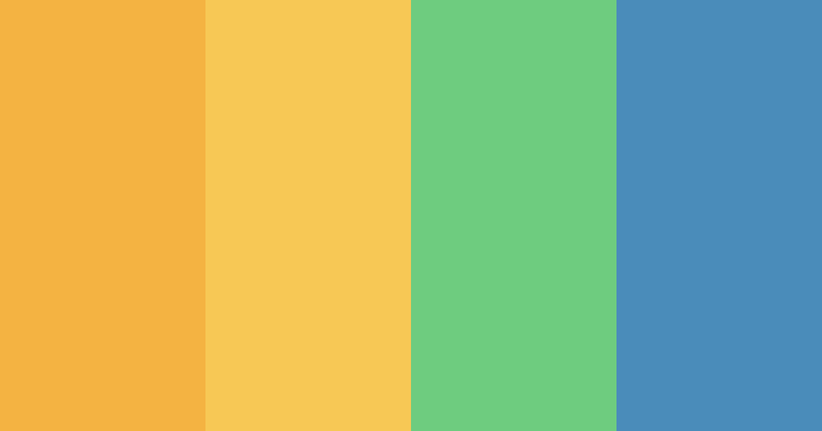 Download vibrant yellow green blue color palette PNG image (landscape)