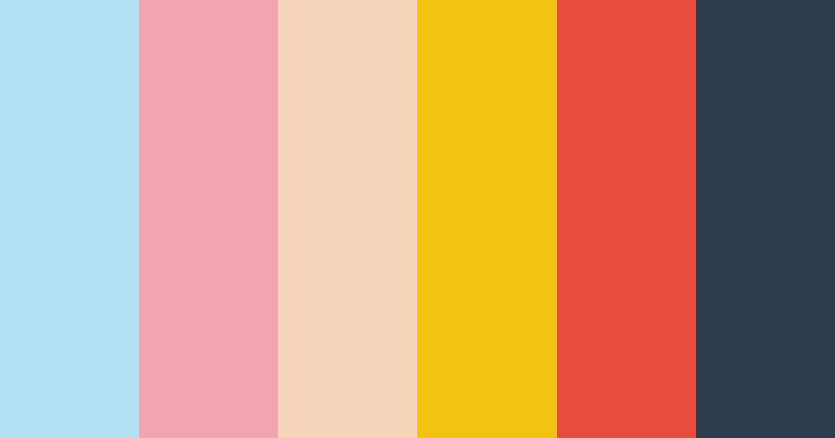 Download tropical bliss color palette PNG image (landscape)