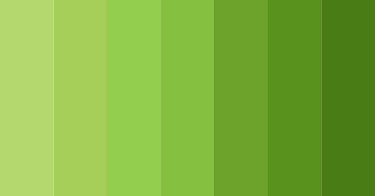 Download shades of green color palette PNG image (landscape)