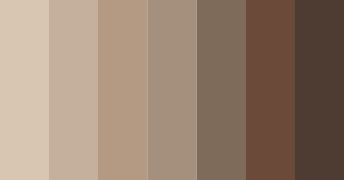 Download shades of taupe color palette PNG image (landscape)