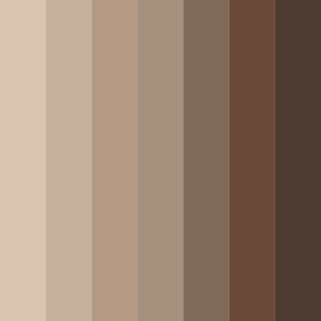 Download shades of taupe color palette PNG image (square)