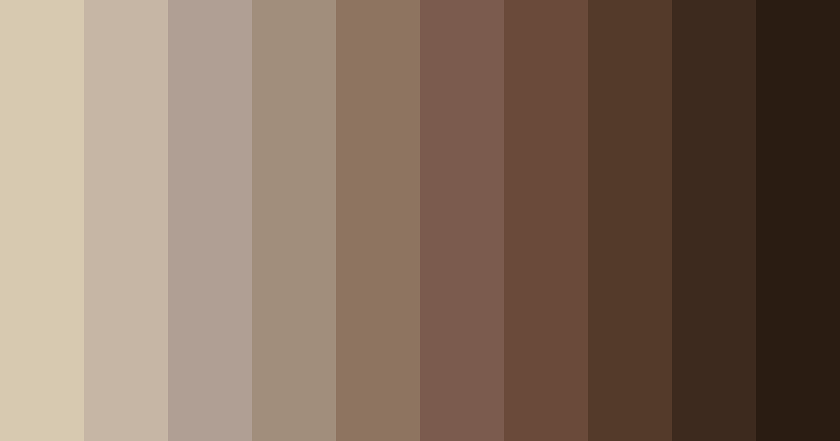 Download earthy taupe color palette PNG image (landscape)