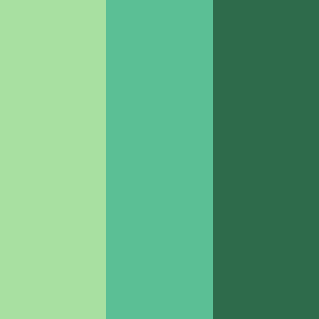 Download green jungle color palette PNG image (square)
