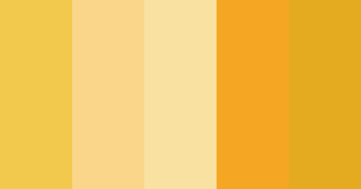 Download shades of yellow color palette PNG image (landscape)