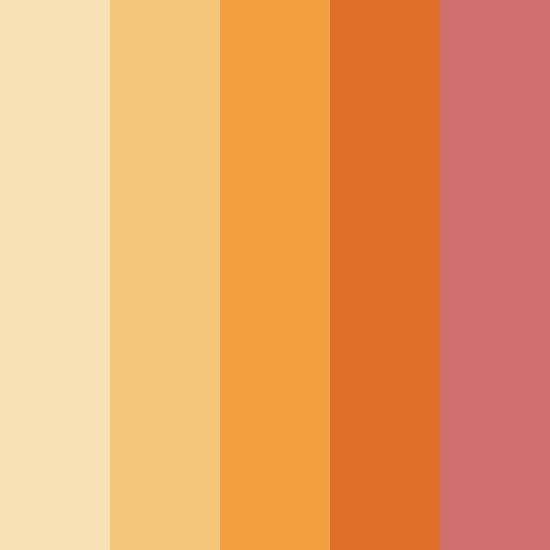 Download warm orange color palette PNG image (square)