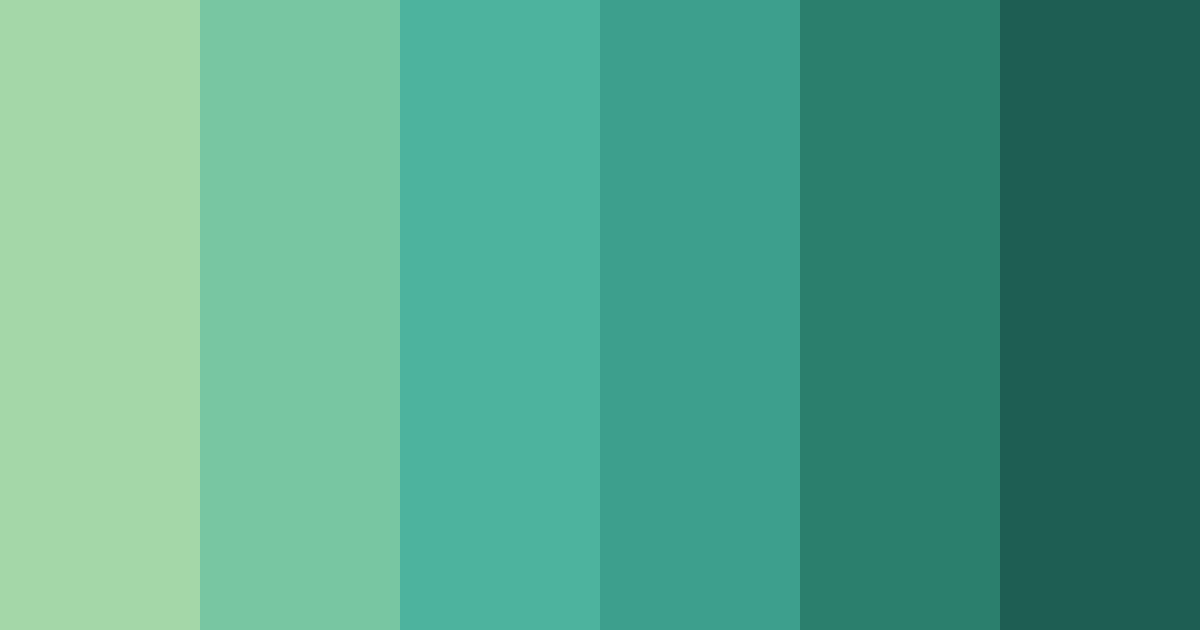 Download green shades color palette PNG image (landscape)
