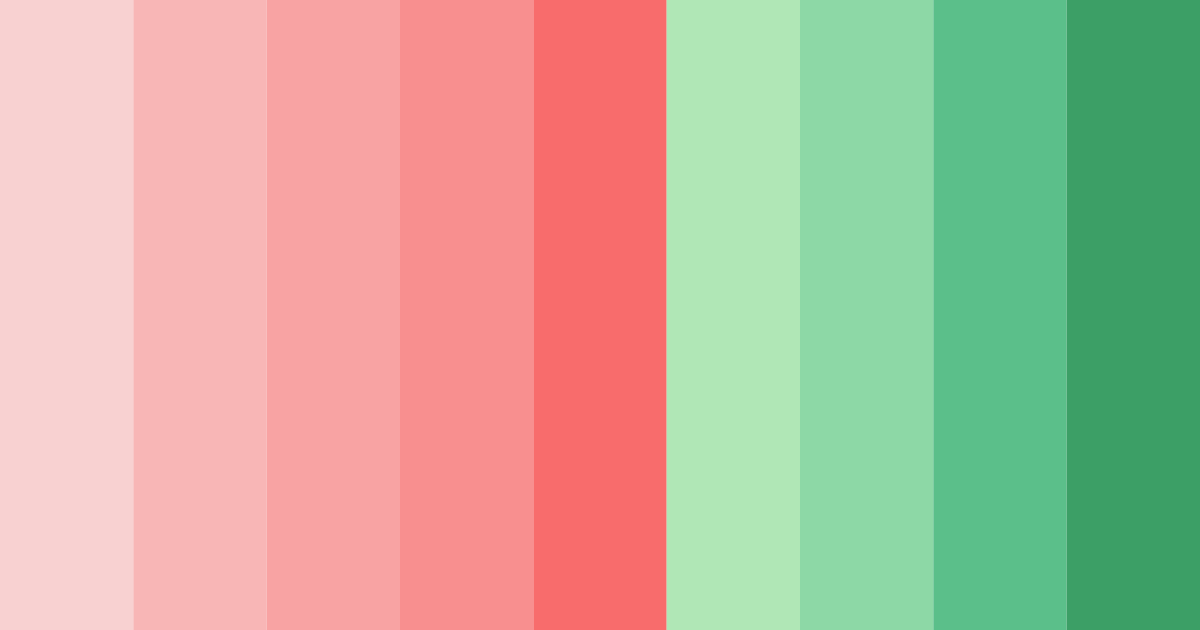 Download red and green harmony color palette PNG image (landscape)