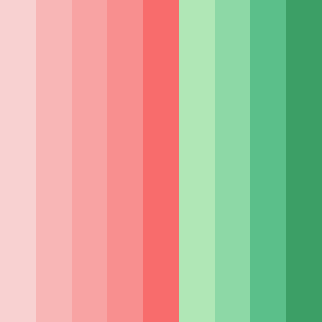 Download red and green harmony color palette PNG image (square)