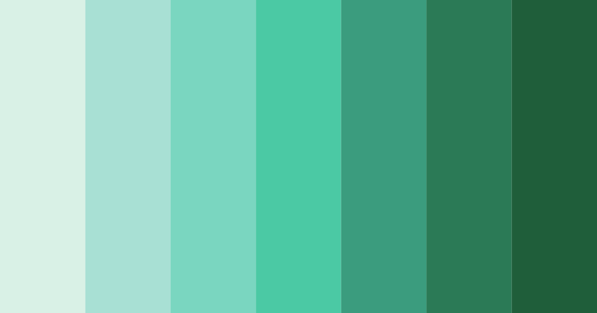Download emerald serenity color palette PNG image (landscape)