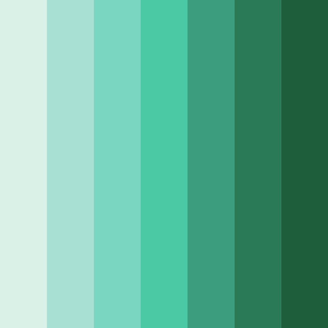 Download emerald serenity color palette PNG image (square)