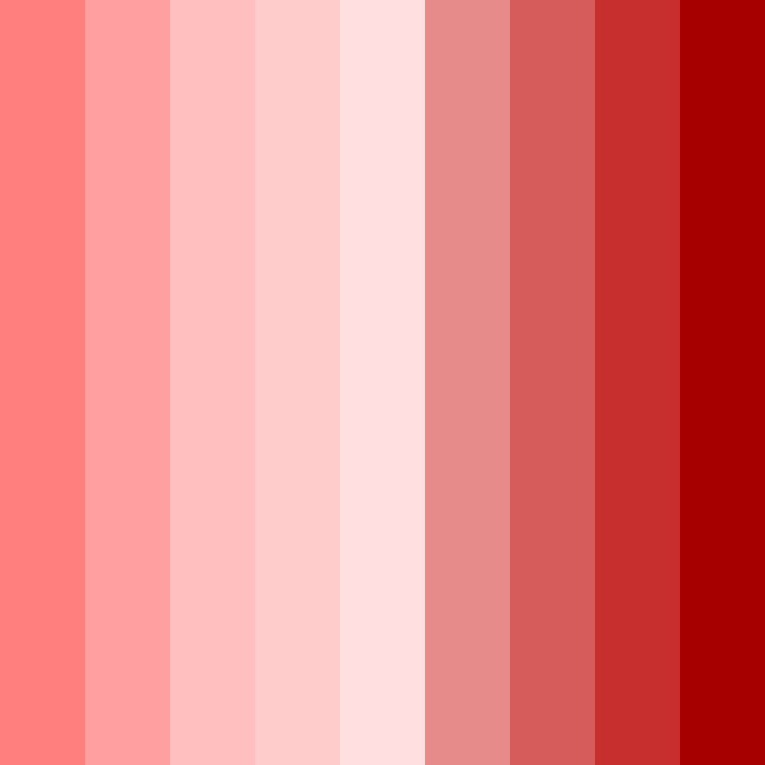 Download deep coral shades color palette PNG image (square)