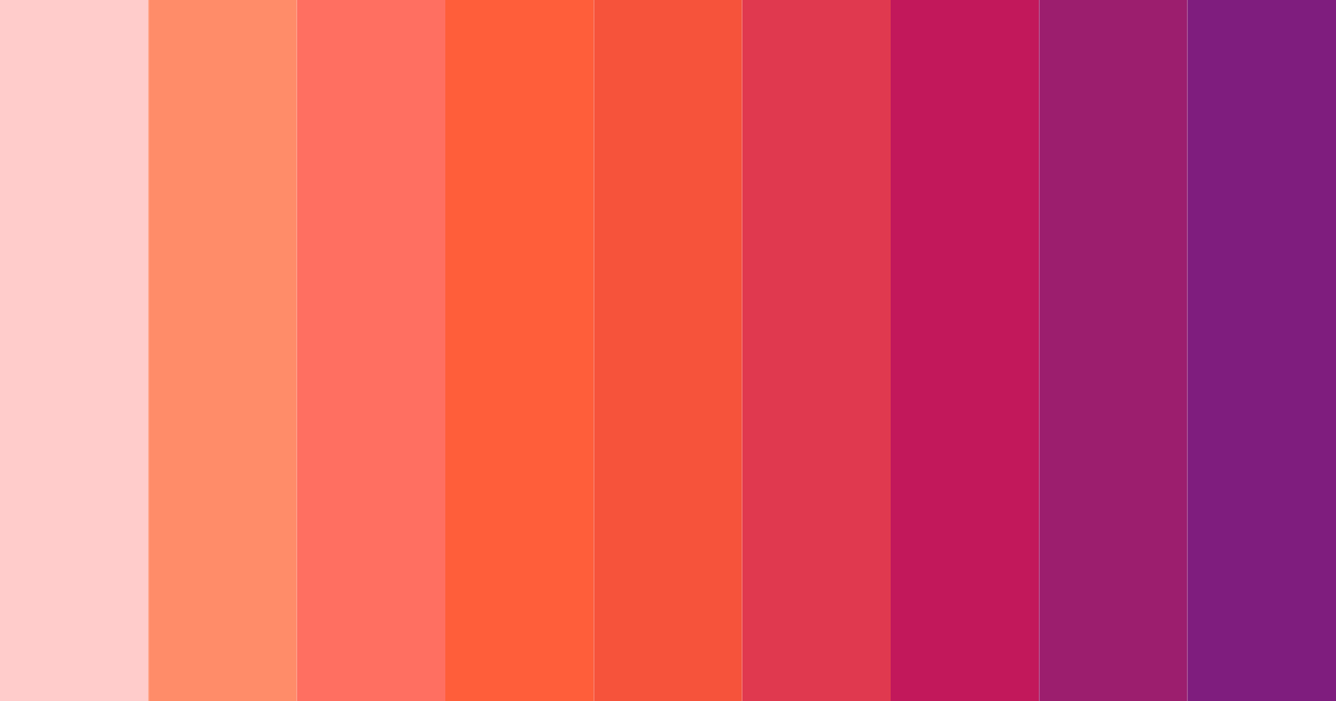 Download tropical sunset bliss color palette PNG image (landscape)