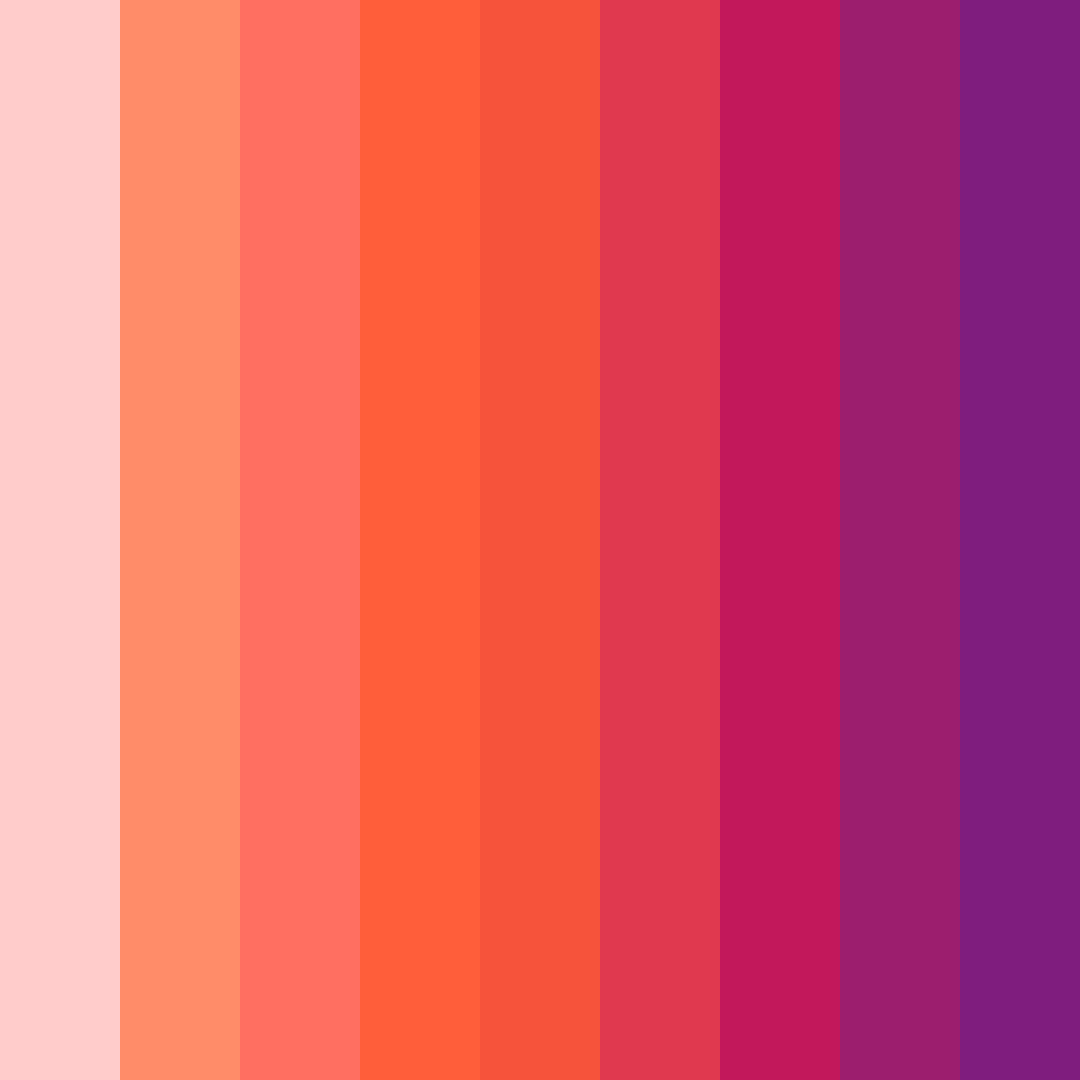 Download tropical sunset bliss color palette PNG image (square)