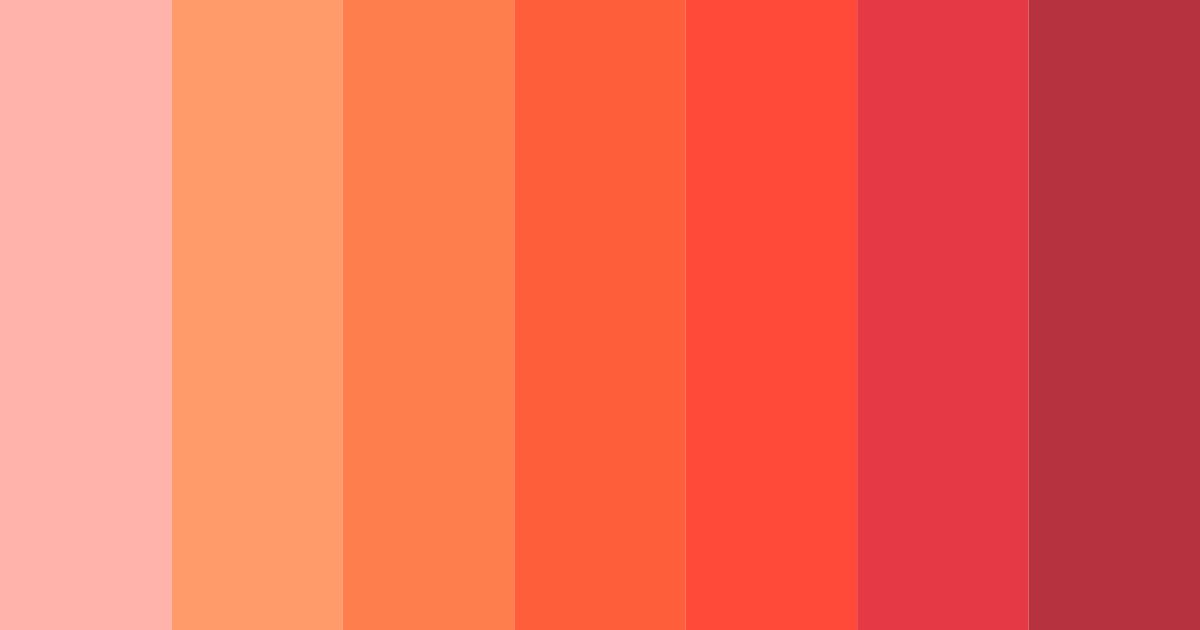 Download coral sunrise color palette PNG image (landscape)