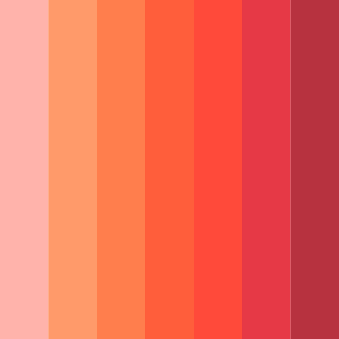 Download coral sunrise color palette PNG image (square)