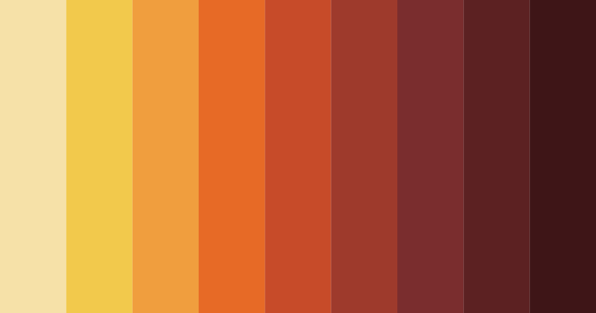 Download warm shades of red color palette PNG image (landscape)