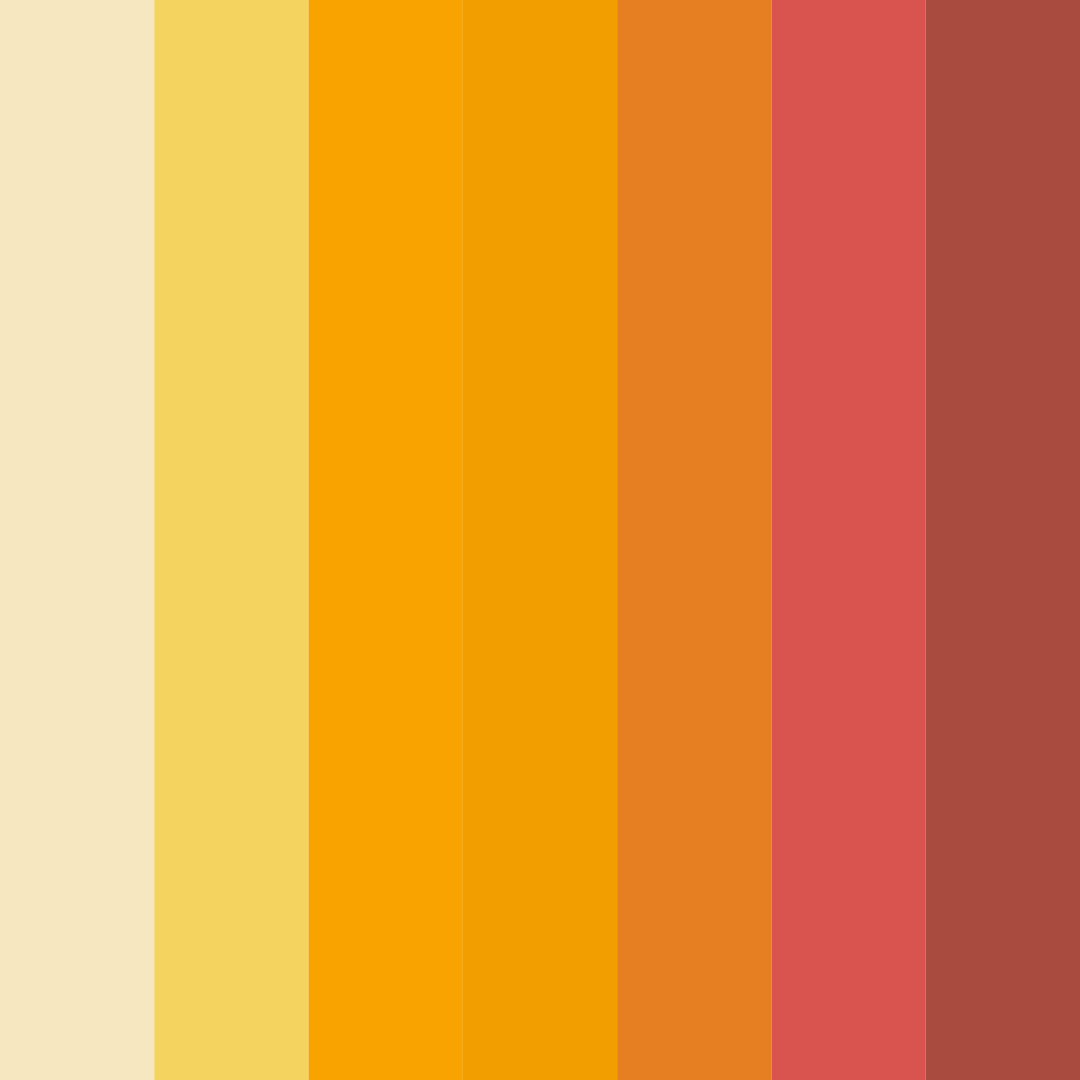 Download warm yellow color palette PNG image (square)