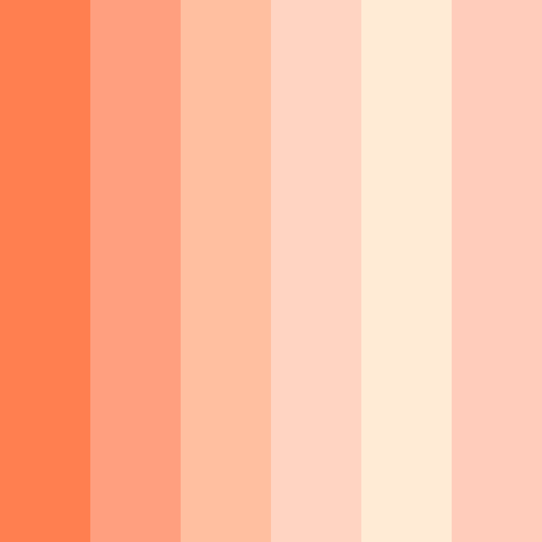 Download coral sunset color palette PNG image (square)