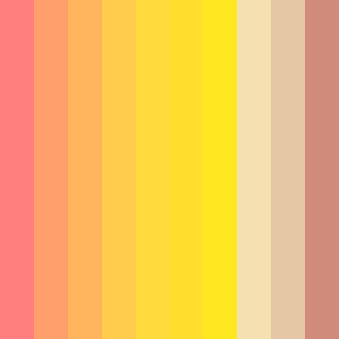 Download coral sunset symphony color palette PNG image (square)