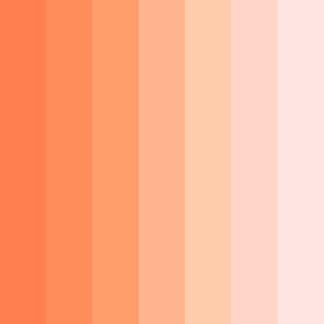 Download coral sunset color palette PNG image (square)