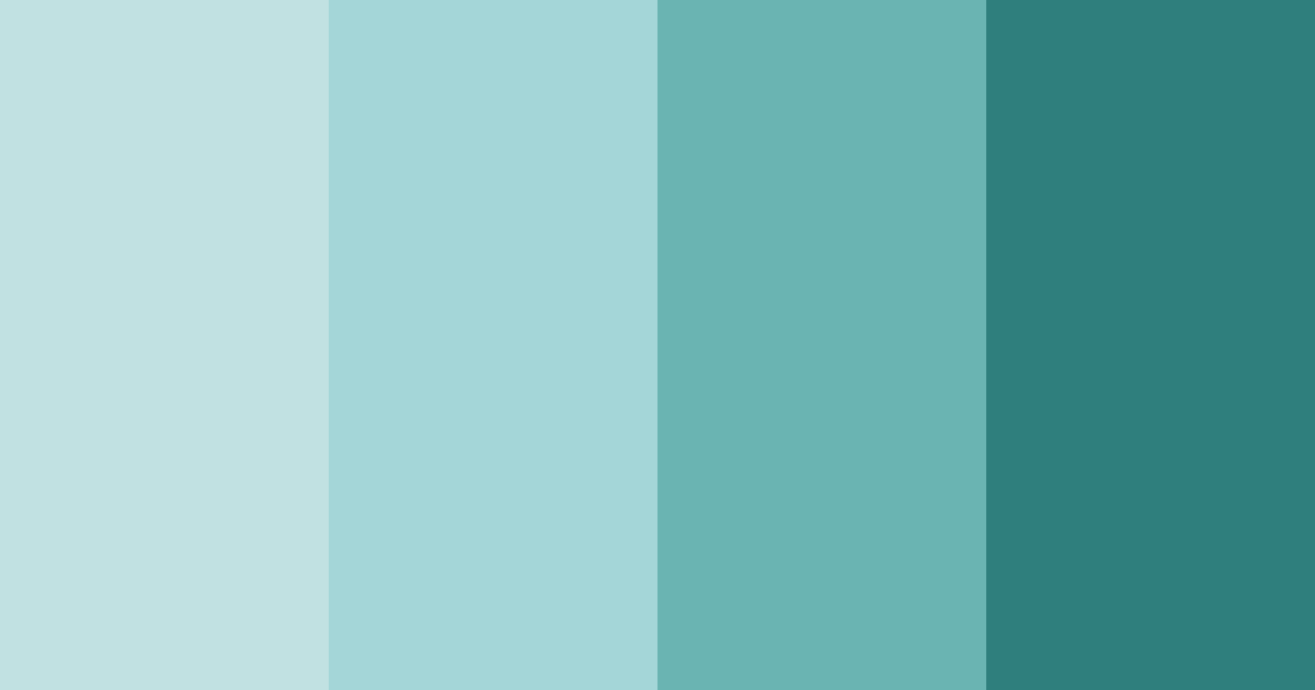 Download teal sea glass color palette PNG image (landscape)